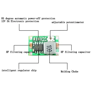 

1/3Pcs Step Down Converter Volt Regulator 3A Mini DC-DC 5V-23V To 3.3V 6V 9V 12V
