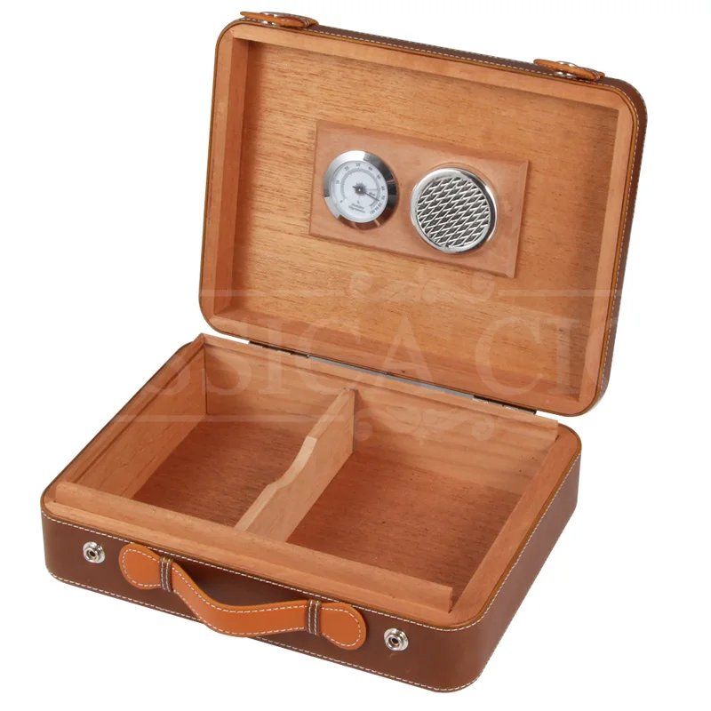 Хьюмидор для сигар Cohiba большая дорожная коробка для увлажнения кожи Портативная сумка стильная коробка для сигар кедровая древесина W/увлажнитель для сигар гигрометр