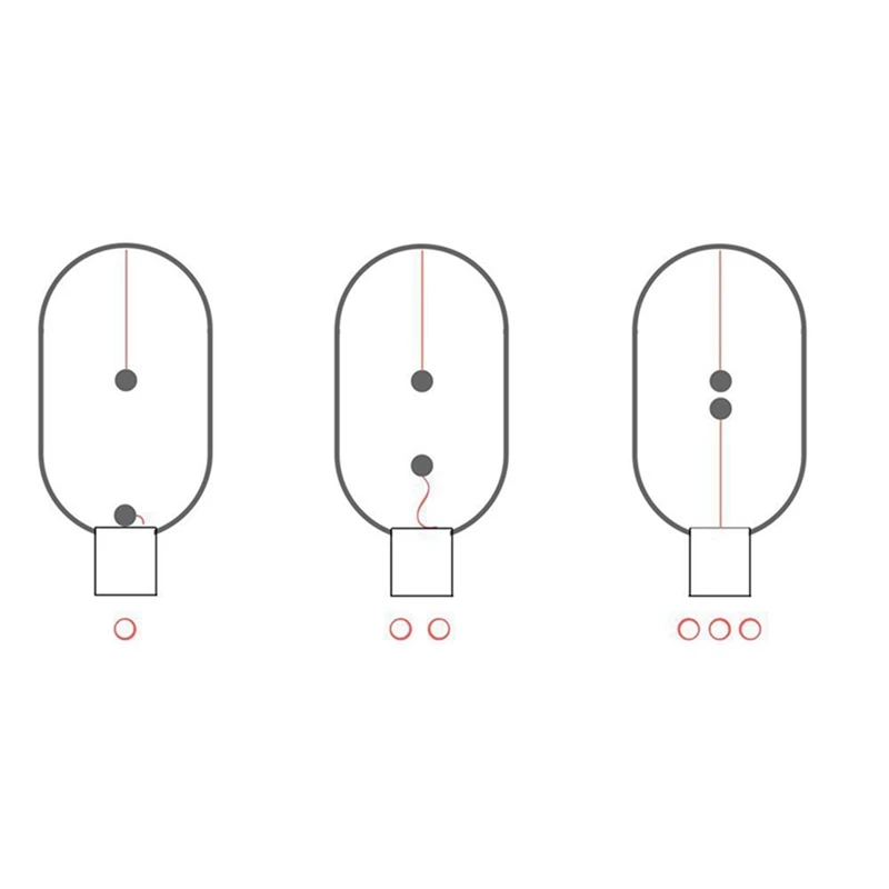Баланс лампы-эллипс магнитный переключатель USB питание светодиодный светильник, теплый глаз-уход светодиодный светильник, ночник, настольная лампа, украшение для B