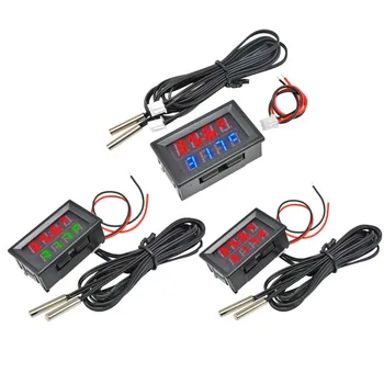 

0.56" Dual LED Display Digital Thermometer Thermograph Temperature Sensor Meter Tester w/ Dual Waterproof NTC Metal Sensor Probe