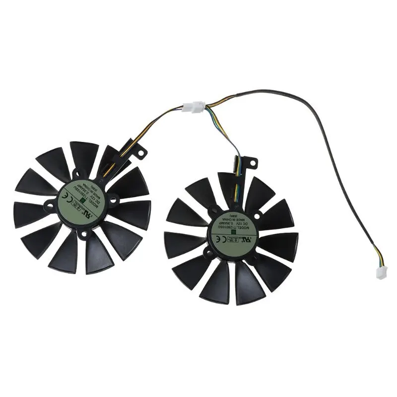 Синий 87 мм вентилятор охлаждения кулер с 11 лопастей для A-SUS GTX1080TI P11G RX470 видеокарта K1AB - Цвет лезвия: Синий