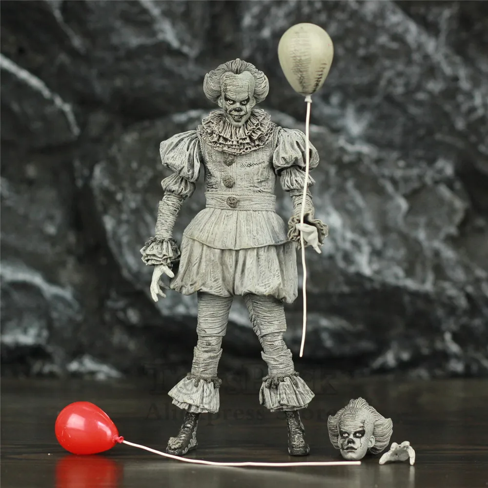 

SDCC 2019 Pennywise IT Etched 7" 2017 Movie Action Figure Stephen King IT Black and White B&W Exclusive Original NECA Toys Doll