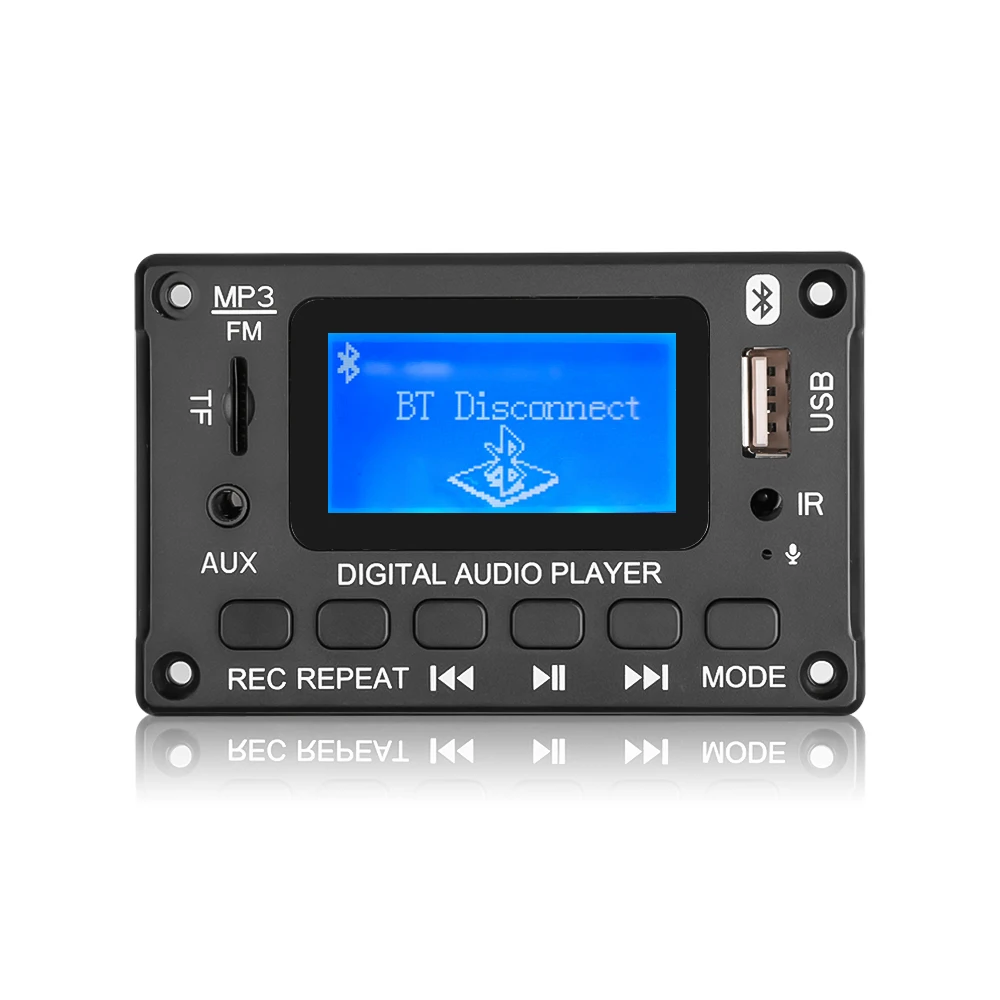 DC 5V 12V MP3 디코더 보드 디코딩 증폭기 MP3 플레이어 블루투스 5.0 오디오 모듈 WMA WAV TF USB FM..