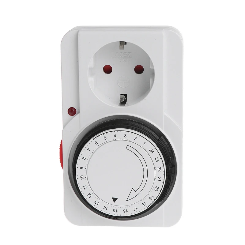 

24 Hours Programmable Mechanical Timer Switch Smart Countdown Switch Timer Plug Socket 230V (Eu Plug)