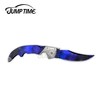 

Jump Time 13cm x 4cm Car Accessories Doppler Phase Falchion Knife Decals Fashion Bumper Windows Vinyl Trunk Car Stickers