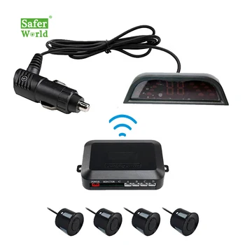 

12V Universal Car Reverse Alarm Buzzer Rear Blind Spot 4 Ultrasonic LED Wireless Parking Sensor System