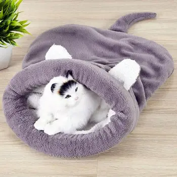 

Bed Pet ProductsWarm Coral Fleece Cat Sleeping Bag Bed For Puppy Small Dogs Pets Cat Mat Bed Kennel House Soft Warm Sleeping