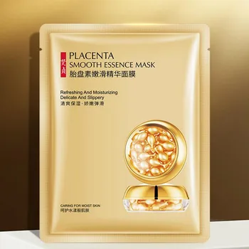 

Placenta Velvety Moisturizing Essence Facial Mask Brighten Skin Tone Refreshing Oil Control Mask Facial Care