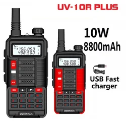 Baofeng – walkie talkie 10W, émetteur Radio bidirectionnel Cb Radio voiture, équipement de Communication, longue portée 25km, 2 pièces 
