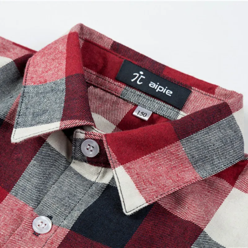 Children Boy's girl's shirts Spring/Autumn Casual Classic Plaid Cotton Kids Shirts For 2-10 year wear