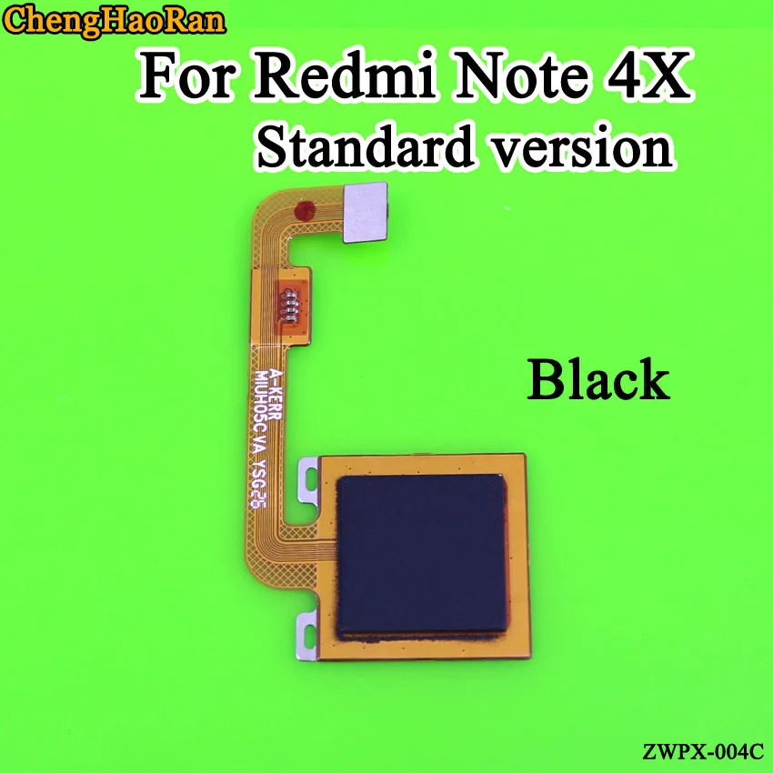 ChengHaoRan для Xiaomi Redmi Note 4x сканер отпечатков пальцев гибкий кабель Разъем для Xiaomi Redmi Note 4x 4 стандартная версия - Цвет: Black