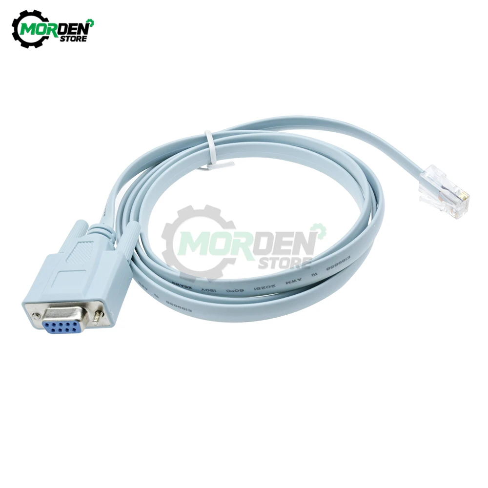1 5 м футов RJ45 Cat5 в RS232 DB9 гнездовой конвертер Ethernet сетевой адаптер кабель для