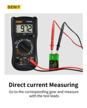 Senit VC830L Digital Multimeter with AC/DC Current/Voltage, Resistance, Frequency and Capacitance Tester,LCD backlight display