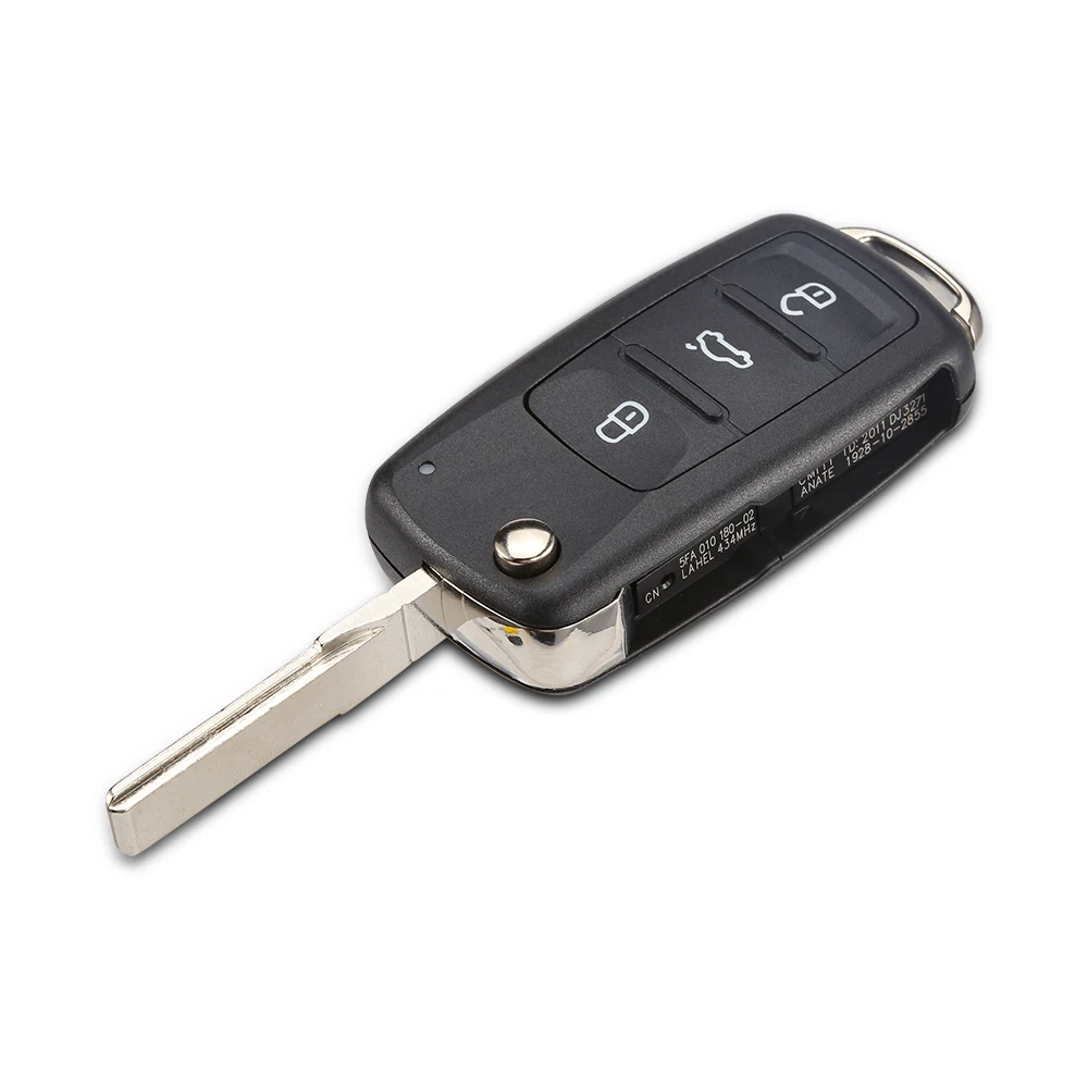 Car Remote Key Car Key WhatsKey 3 Button Remote 434MHz ID48 Key For Volkswagen VW Golf Beetle Caddy Polo Touran Scirocco Tiguan For Skoda 5K0837202AD