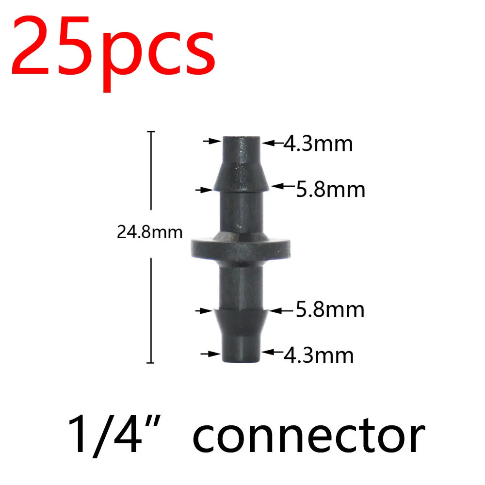Garden Hose Connectors Barbed Tee Elbow Cross End Plug Coupling WDrip Irrigation System Atering Fitting For 3/5 4/7mm Hsse 4