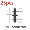 Garden Hose Connectors Barbed Tee Elbow Cross End Plug Coupling WDrip Irrigation System Atering Fitting For 3/5 4/7mm Hsse 4