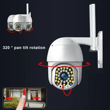 

1080P 32 Lights Sound And Light Alarm Automatic Tracking AI Human Detect Wireless Camera HD Ptz Outdoor Security CCTV Camera