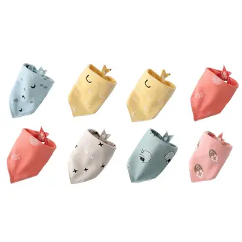 

4Pcs Double Layer Baby Drool Bibs Cartoon Sheep Newborn Saliva Towel Bandana