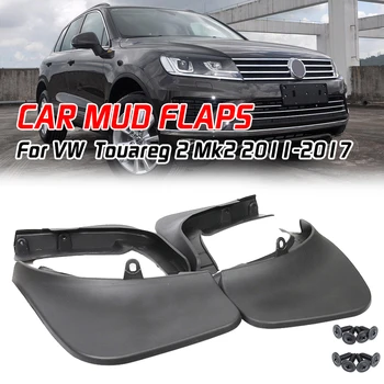 

4Pcs Car Mudflaps Front Rear Mud Flaps Mudguards Splash Guards Fender Flares For VW Touareg 2 Mk2 2011-2017 2016 2015 2014 2013