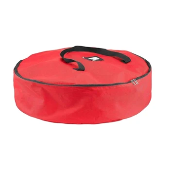 

Christmas Tree Wrapping Papers Decorations Storage Bags Festive Organiser, Red