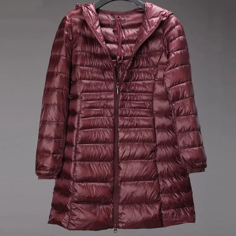Women Jacket With Hooded Down Coat Winter Warm Solid Colour Duck Down Full Sleeve Snow-outwear Over Size 3XL-7XL Outwear - Цвет: StyleB 3