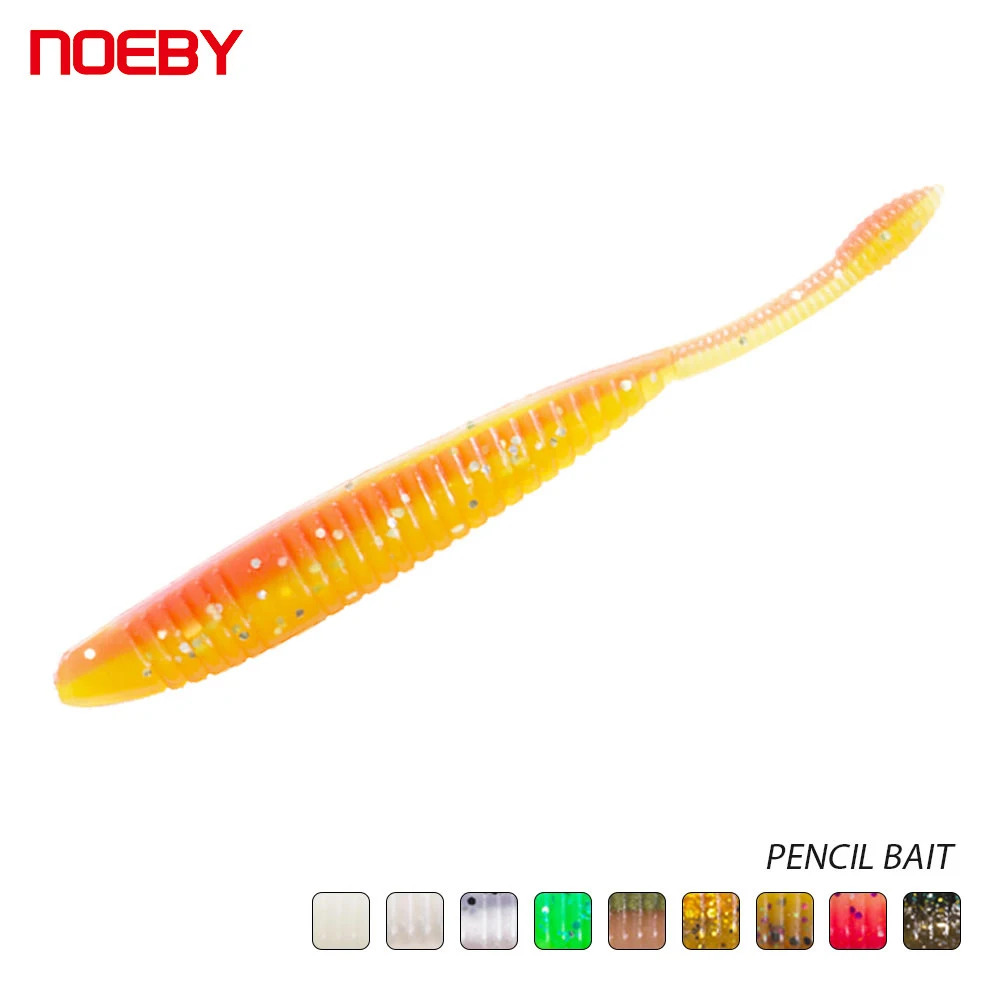 NOEBY мягкие червь Джеркбейт 9 5 см 3 5g искусственные приманки 6 шт./пакет личинка