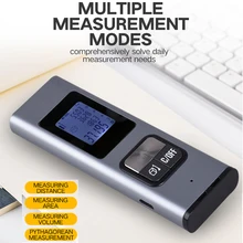 Meterk портативная мини лазерная дальномерная лента измерительный USB лазерный дальномер Цифровой Металлический дальномер Измерительный диапазон
