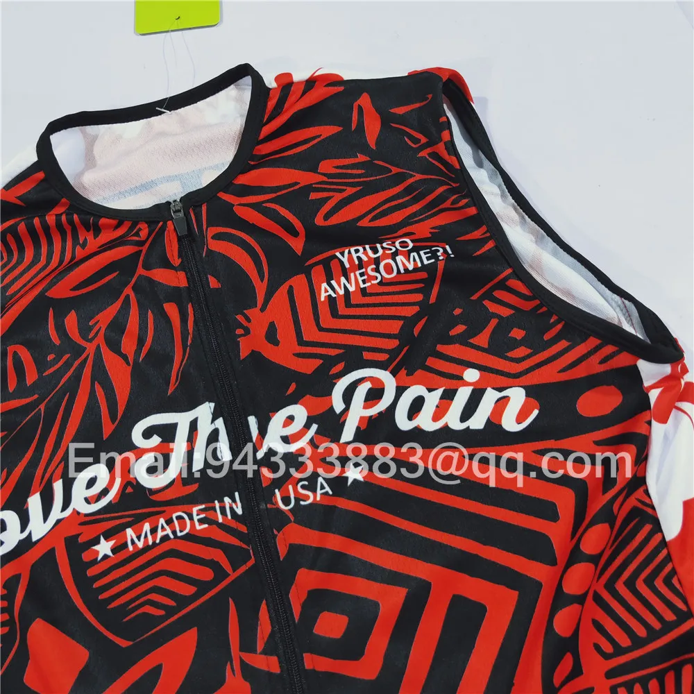 2019 men cycling jersey set USA love the pain red bike tights shorts triathlon running suit bicycle equipment custom bicicleta