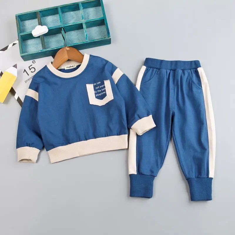 

Baby Clothes Set O-neck Top Suit Infant for Boy Girl Sport Suit 2019 News Pullover Sportswear Children Clothing 3 Colors