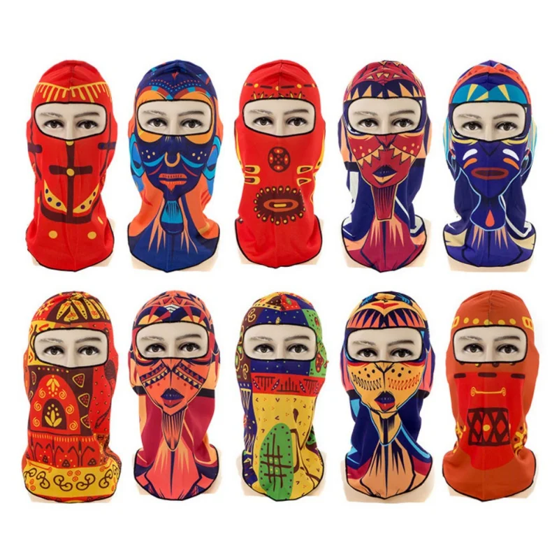 Женская Мужская маска для улицы, велосипедная маска наездника, шарф, печатная серия, повязка на голову, защитная маска для лица