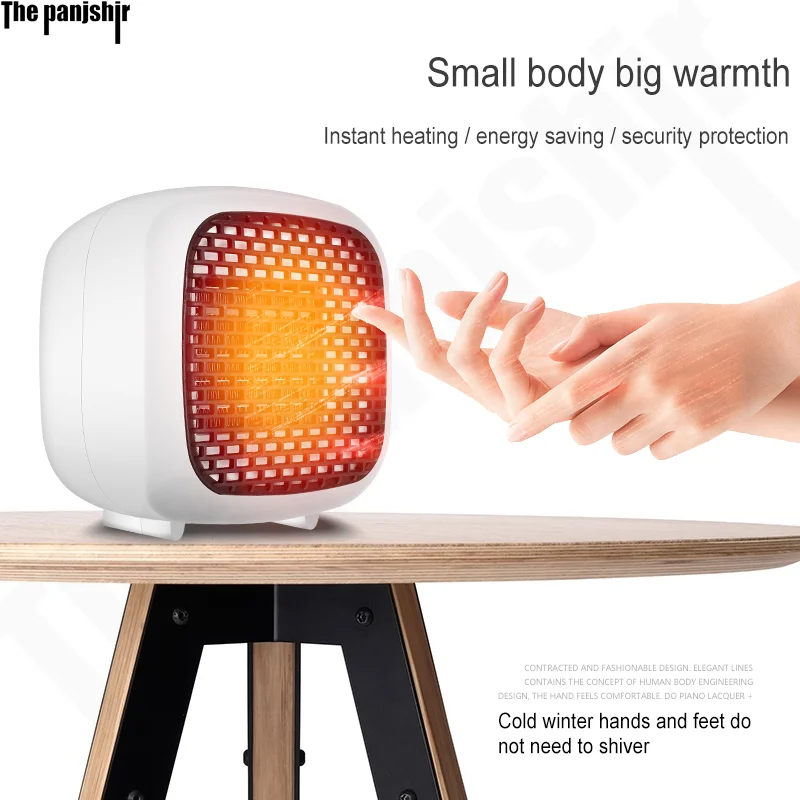 800W Mini Elvärmare Bärbar Skrivbordsfläkt Värmare PTC Keramisk Värme Varmluftsfläkt Hemmakontorsvärmare Maskin för Vinter_voghion.com
