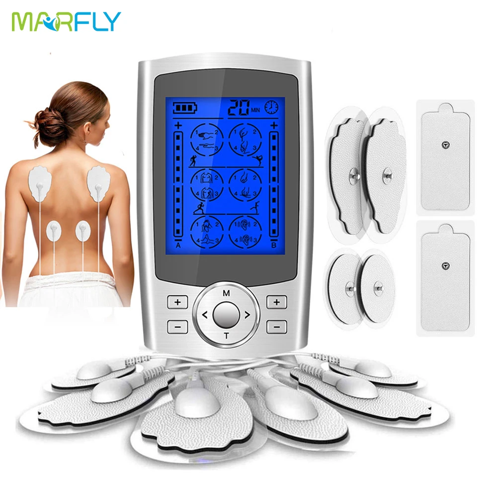 

24 Modes Electric Tens Ems Muscle Stimulator Digital Electronic Pulse Meridians Physiotherapy Machine Neck Back Body Massager