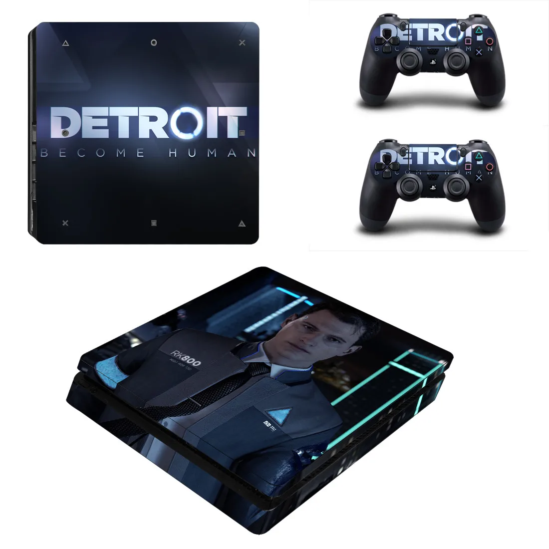 Детройт: станьте человеческим стикером s PS4 Slim Skin Play station 4 тонкие Стикеры для playstation 4 Slim консоль и контроллер