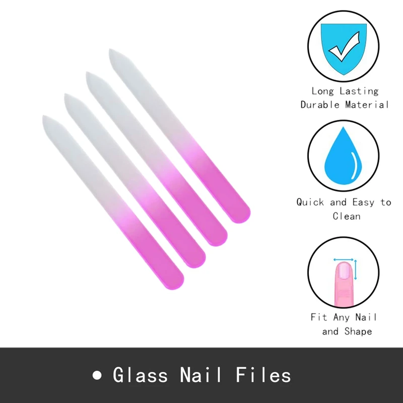 HTHL-Crystal Shine glass пилочки для ногтей буферный маникюрный набор инструментов набор градиентный Радужный цвет для полировки ногтей-лучший Эмори боа