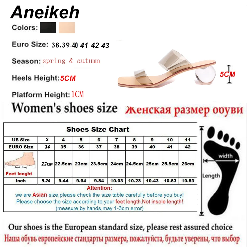 Aneikeh/Новинка года; летние женские туфли; летние туфли с открытым носком на высоком каблуке для вечеринки и свадьбы; прозрачные туфли-лодочки из ПВХ без шнуровки с петлей на пятке