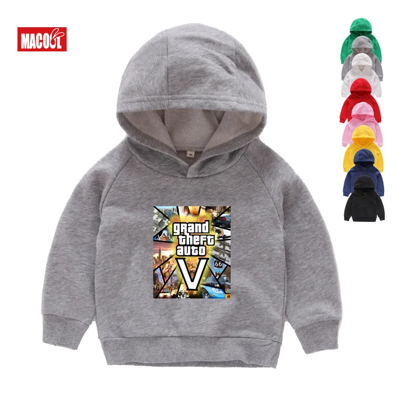 Крутые толстовки с капюшоном, for3-9Year, хлопок, для детей, уличные бои, длинные, с GTA 5, дизайнерские толстовки с капюшоном, модная детская одежда, хипстер для мальчиков и девочек - Цвет: Hoodies