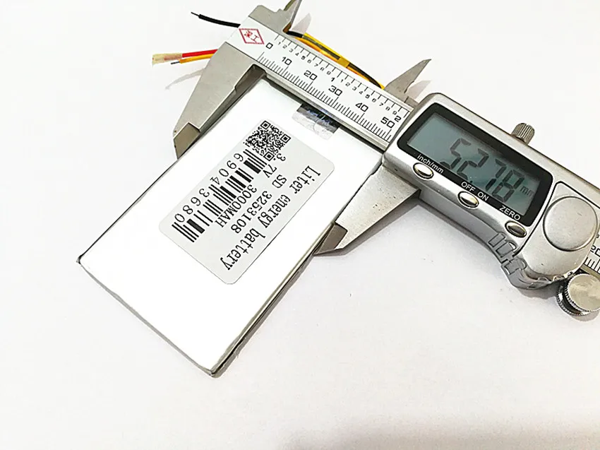 3253108 3-провода 3,7 V 3000 мА/ч, Перезаряжаемые литий-полимерный аккумулятор li-ion Батарея для Китая клон Goophone 5,5 6plus I6 6S plus чехол для телефона