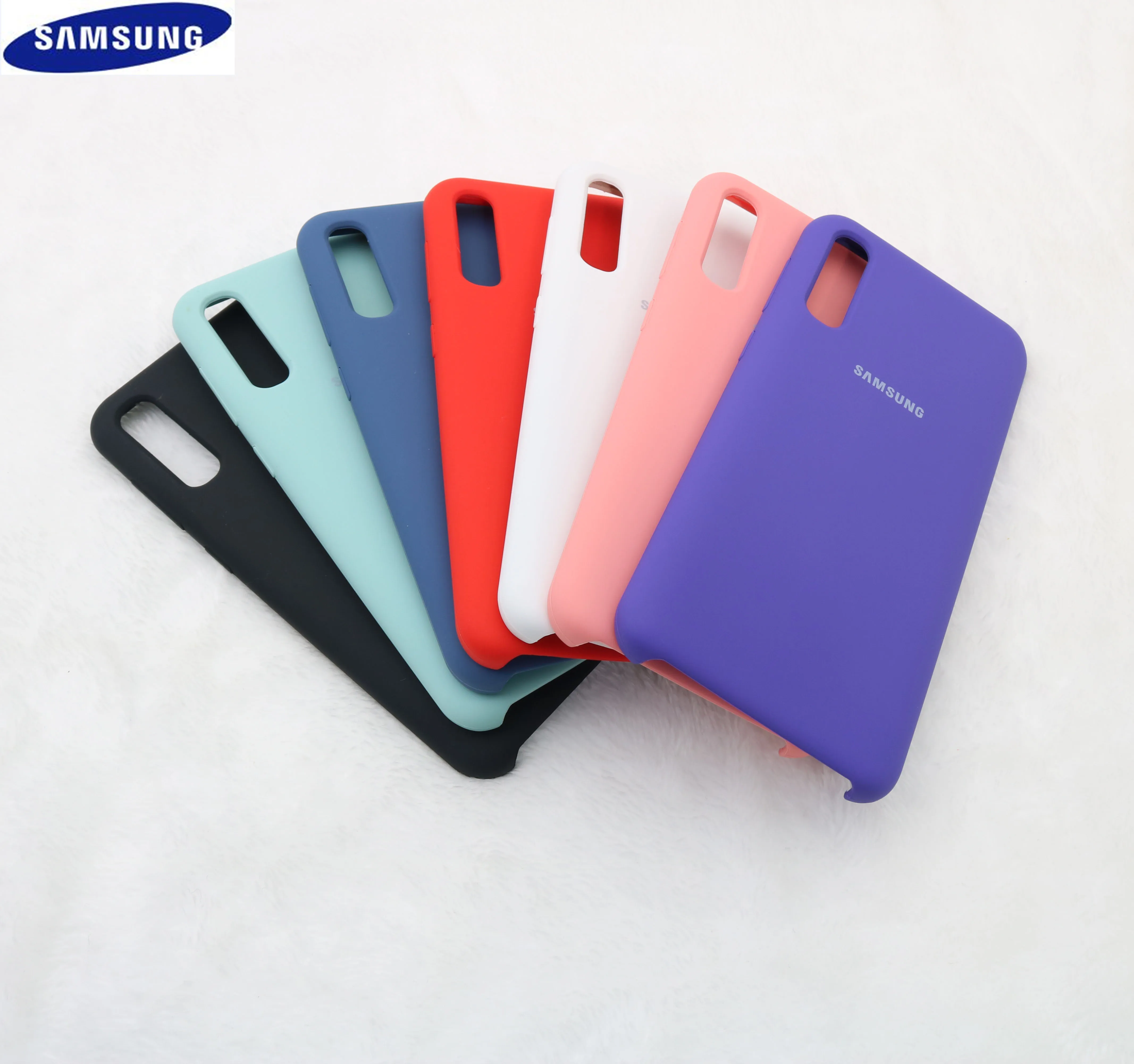 Оригинальный чехол для Samsung Galaxy A10 A30 A40 A50 A60 A70 A8S задняя панель из жидкого силикона