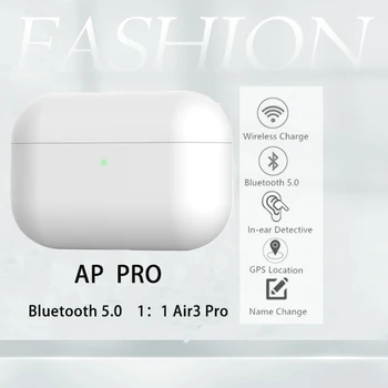 

White AP PRO wireless bluetooth earphones with QI charging Pressure sensor earbuds Rename/GPS Not i100000 Blackpods MX pro