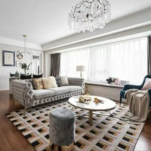 Новозеландский шерстяной ковер ручной работы с геометрическим узором розового цвета, современный декоративный ковер для деревенского дома