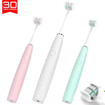

Premium Electric Toothbrush with 3D U-Shape Heads Sonic Toothbrush with 2 Replacement Heads with Deep Clean and Gum Care