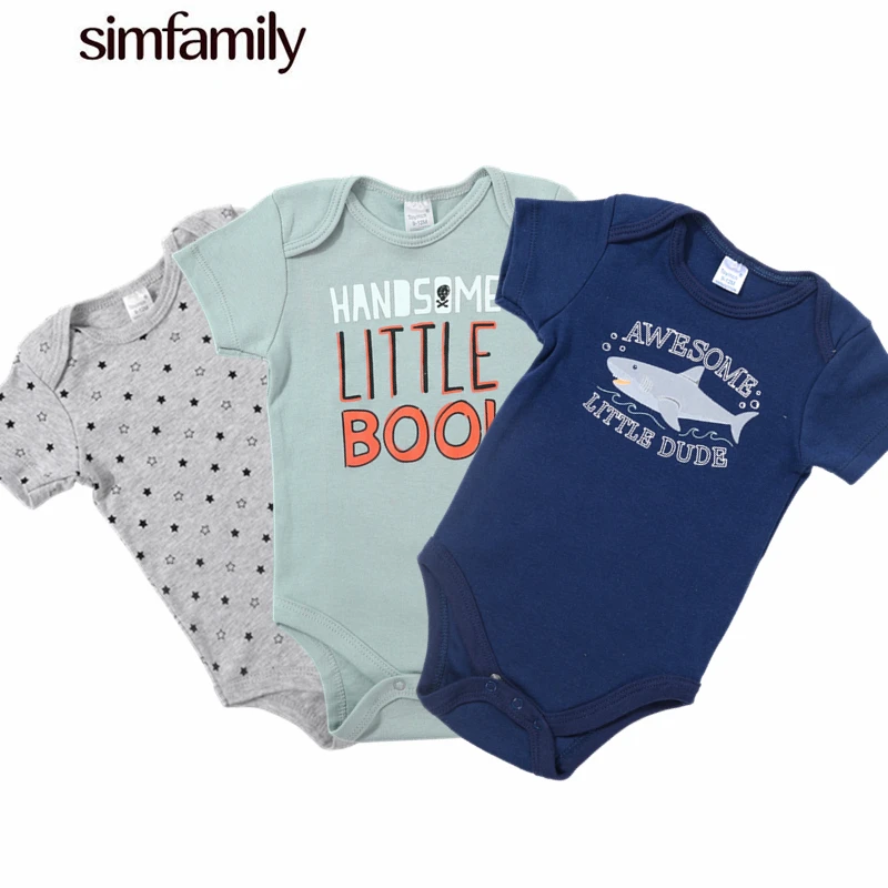 [Simfamily] 3 предмета, хлопок, комбинезоны для новорожденных 0-12 месяцев, одежда для маленьких девочек, комбинезон для маленьких мальчиков и девочек, одежда, Roupa de bebe - Цвет: set1