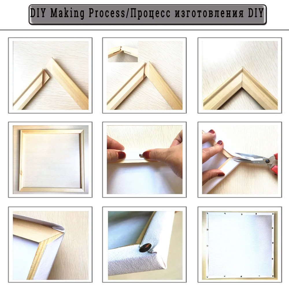 DIY Вуд, холст печати рамка деревянная фото с изображением картины маслом холст для алмазной живописи кадров Wall Art Diy рама для плаката