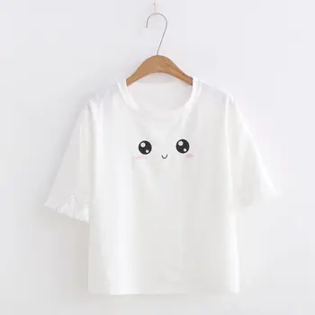 

2018 New Printed Women T-shirts Casual Tee Tops cartoon design Summer Short Sleeve Female T shirt Women Clothing