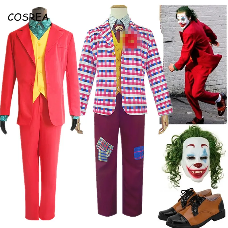 Movie Joker Joaquin Phoenix Arthur Fleck Cosplay Costume Suits Shirt