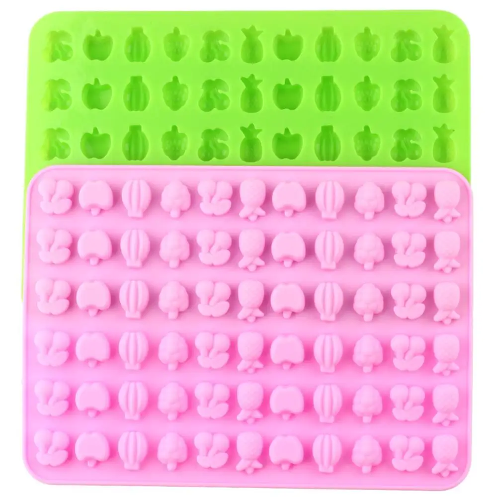 66/60 Cavity Fruit Animals Silicone Gummy Mold Candy Chocolate Jelly Ice  Cube Pralines Caramels Molds DIY Cake Decorating Tools - AliExpress