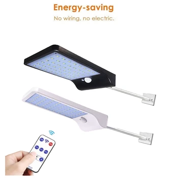 

450LM 48 LED Solar Power Street Light PIR Motion Sensor Lamps Garden Security Lamp Outdoor Waterproof Wall with pole three modes