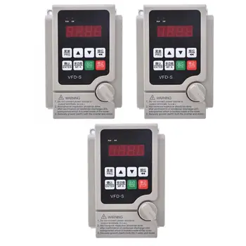 

110V Frequency Converter Single-Phase Input 3-Phase Output VFD Frequency Inverter DC DC Voltage Converter 0.4KW 5A/ 0.75KW 7A