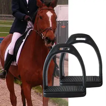 

2PCS Children Adults Durable Horse Riding Stirrups 2 Sizes For Horse Rider Lightweight Wide Track Anti Slip Equestrian