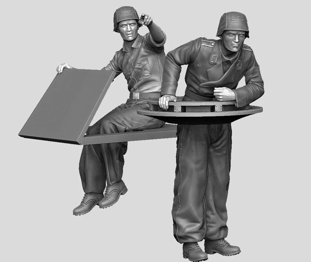 

1/35 фигурка модели из смолы GK ,2 фигурки, несобранный и Неокрашенный комплект